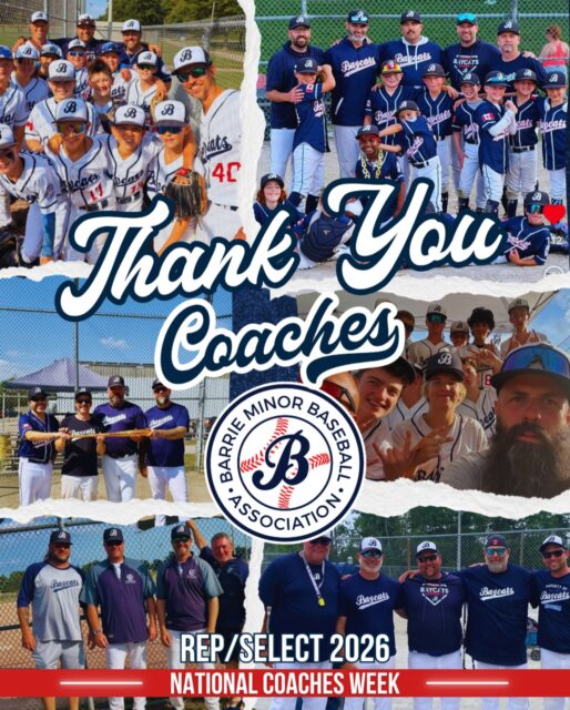 πΉ National Coaches Week πΉ
Now to say a THANK YOU to all our competitive coaches who were a big part of our 2026 season!
The commitment to these players is unmatched. You help these players deepen their passion for the game. The skills, discipline, confidence and teamwork are lessons they will carry with them long after the season ends.
Thank you for everything you do for the organization, the families and the players. πβΎοΈ